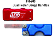 Holds two sets of your feeler gauges on the same end of the handle. 